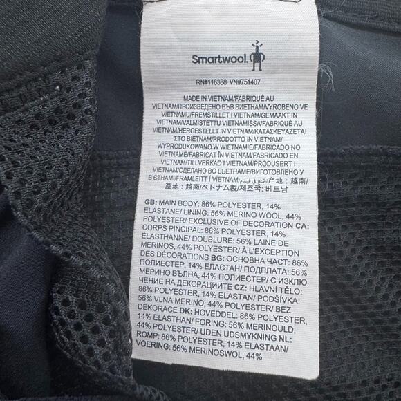 Smartwool Shorts Mens L Black Merino Sport 10in Mid Rise Straight Leg Drawstring - Picture 13 of 13
